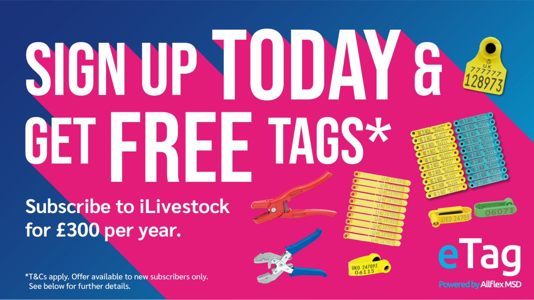 Join iLivestock Today and Claim Your Free Tags & Applicator